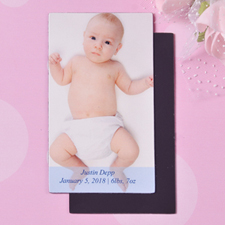 Foto personalizada de bebé niño 5.08 cm x 8.89 cm Tamaño de tarjeta Imán