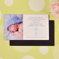 Bendice a este niño Foto de bautismo 5.08 cm x 8.89 cm Tamaño de tarjeta Imán
