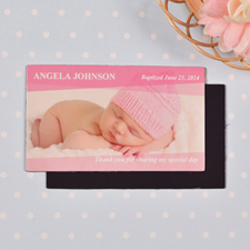 Bricolaje 5,08 cm x 8,89 cm Tamaño de tarjeta Imán fotográfico de paisaje rosa de bebé