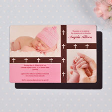 Imanes personalizados de  10.16 cm x 15.24 cm  para la foto de la niña bendiciendo al bebé en la nevera