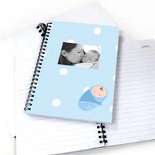 Create Your Own Polka Dots Boy Birth Notebook