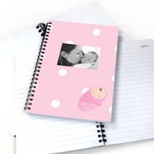 Create Your Own Polka Dots Girl Birth Notebook