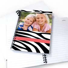 Create Your Own Zebra Pattern Photo Notebook, Hot Pink