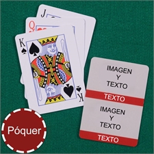 Naipes personalizados tamaño póker colage rojo de 2 imagenes 