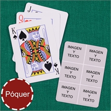 Naipes personalizados póker con colage de seis imagenes 