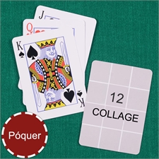 Naipes naipes personalizados   de tamaño póker colage de 12 imagenes 