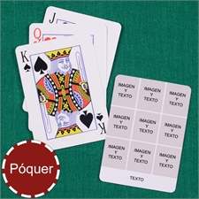 Naipes naipes personalizados   de tamaño póker blanco 9 colage de 9 imagenes 