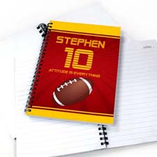 Personalized Sports Star Notebook, Football
