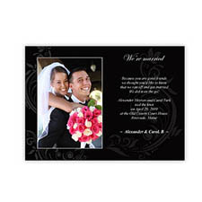 Tarjeta personalizada de anuncio de boda estilo vintage 12.7x17.7 cm