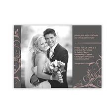 Tarjeta personalizada horizontal de anuncio de boda estilo 