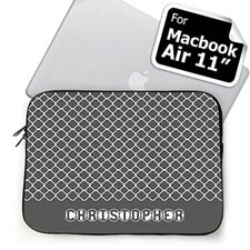 Nombre personalizado Gris Quatrefoil Macbook Air 11 Manga