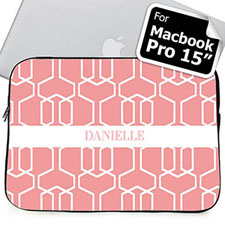 Nombre personalizado Funda Macbook Pro 15 de espaldera rosa (2015)