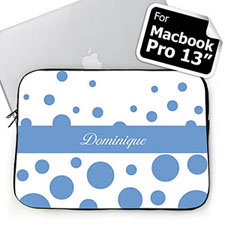 Nombre personalizado Círculos retro Azul Celeste Macbook Pro 13 (2015)