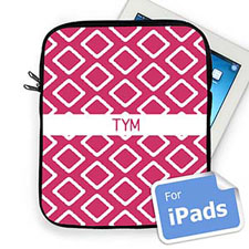 Iniciales personalizadas rosado caliente Lkat Ipad manga