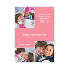 Tarjeta personalizada de San Valentín con collage de fotografías