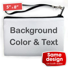 Bolsa de mano personalizada con texto y color (imagen distinta de cada lado), 12.7x20.3 cm