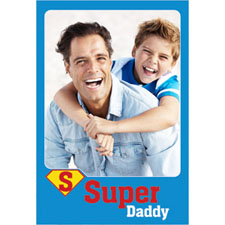  Tarjeta de felicitación lenticular personalizada del superhéroe Super Daddy