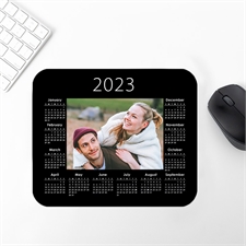 Custom Print Photo Mouse Pad 2019 Calendar, Black