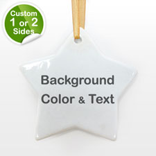 Personalized Background Color & Text Star Star Shaped Ornament