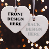 Personalized Custom 2 Sided Heart Shaped Ornament