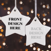 Personalized Custom 2 Side Star Shaped Ornament