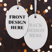 Personalized Custom 2 Side Oval Ornaments