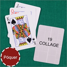 Naipes naipes personalizados   de tamaño póker con colage de 19 imagenes 