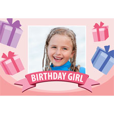  Personalizado Birthday Girl Tarjeta de felicitación lenticular