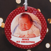 Personalized Jolly Polka Dots Ornament