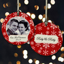 Personalized Snowing Christmas Ornament