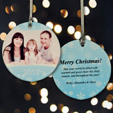 Personalized Flurry Of Snow Ornament