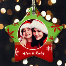 Personalized So Snowflake Star Shaped Ornament