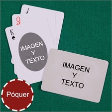 Naipes tipo póker, ovalados, personalizados de los 2 lados con paisaje 