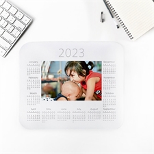Photo Mouse Pad 2019 Calendar, White