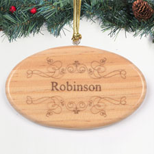 Personalized Engraved Heartwarming Wishes Wood Ornament