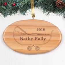 Personalized Engraved Little Miracle Wood Ornament