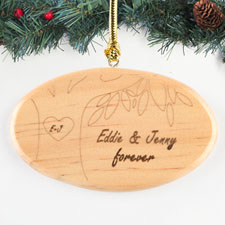 Personalized Engraved Our Love Grows Personalized Wood Ornament Wood Ornament