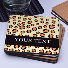 Portavasos personalizado con diseño de leopardo