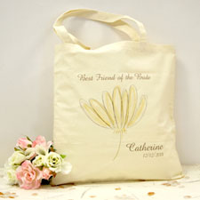  Personalizado amarillo Flowers Cotton Tote Bag