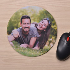 Custom Printed Round Photo Gallery Design Mouse Pad