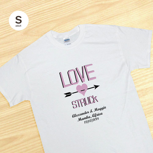 Camiseta blanca personalizada de LoveStruck, S