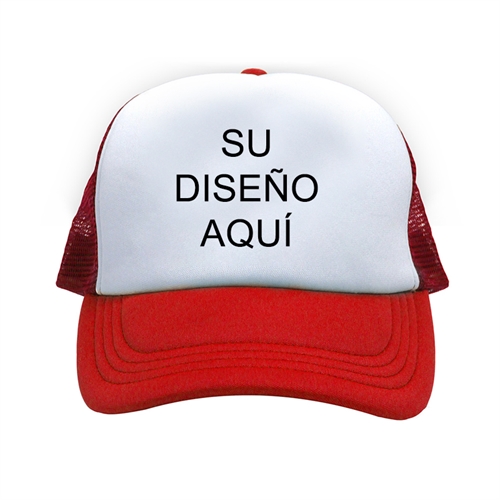 Gorra con impresión personalizada, roja