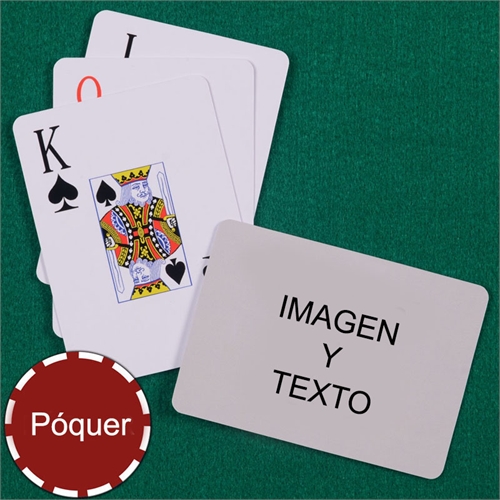 Naipes personalizados tipo póker con índice jumbo y paisaje 