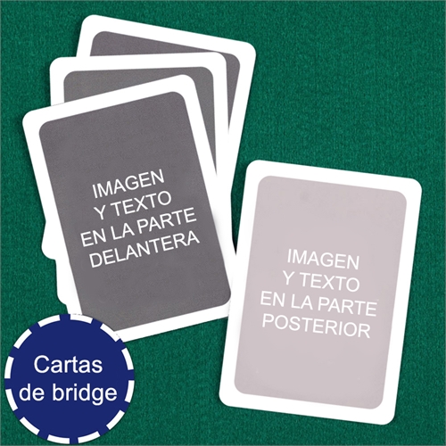 Naipes tamaño Bridge personalizados (Cartas en blanco) con marco blanco