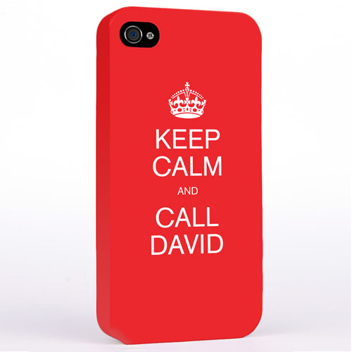 Personalized Red Keep Calm Hard Case Cover