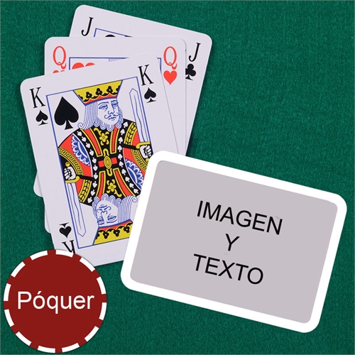 Naipes tipo póker estilo Bridge con marco blanco y paisaje 