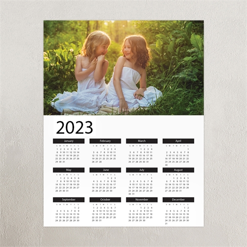 Foto del paisaje 27.94 cm x 35.56 cm Calendario de carteles 2020