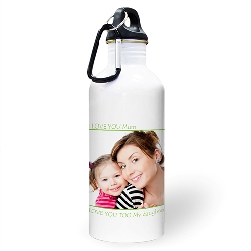 Botella de agua personalizada con foto perfecta, color lima