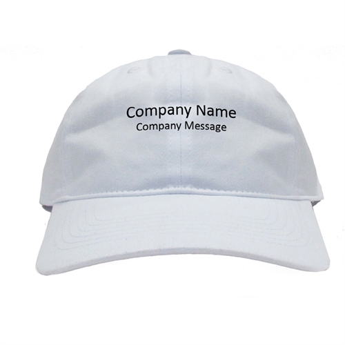 Gorra de béisbol personalizada color blanca con nombre impreso