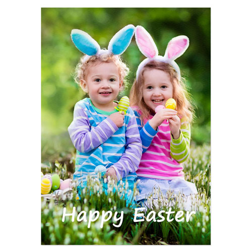 Tarjeta personalizada de Pascua con fotografía completa
